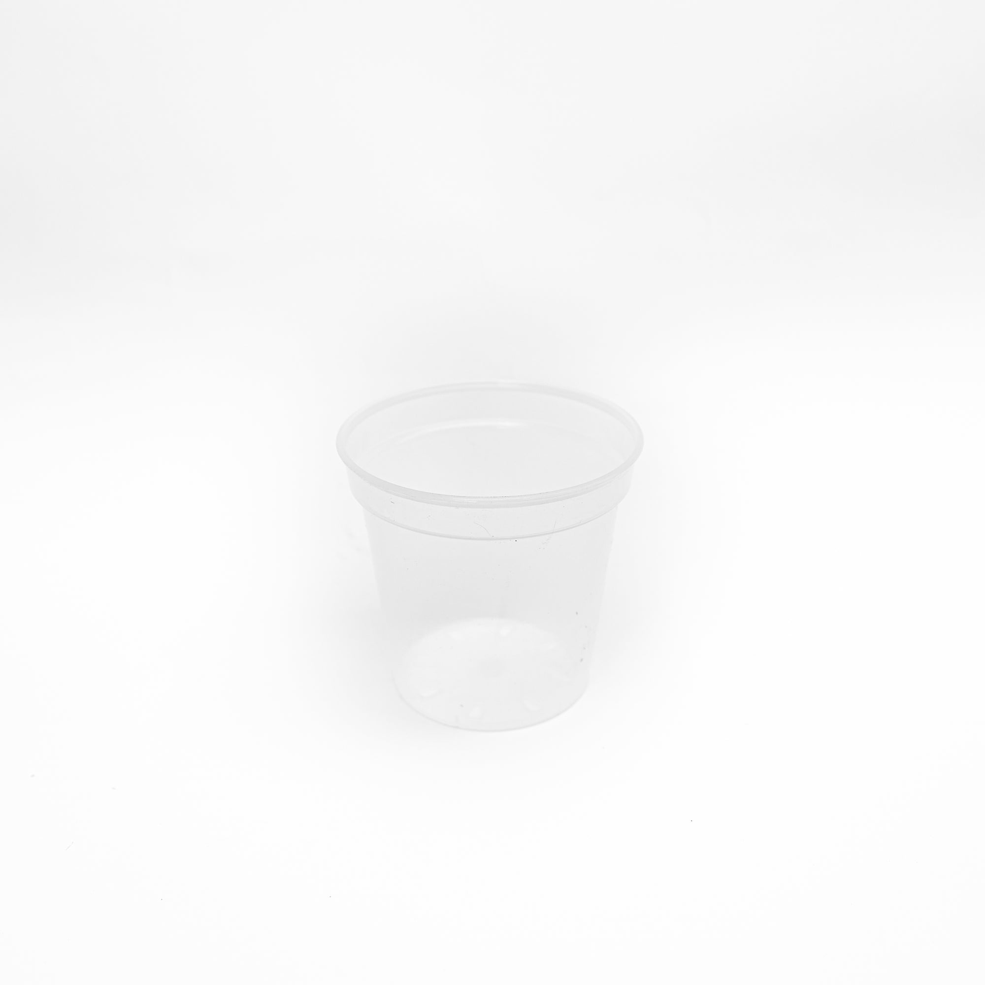 Clear Round Plastic Pot - S