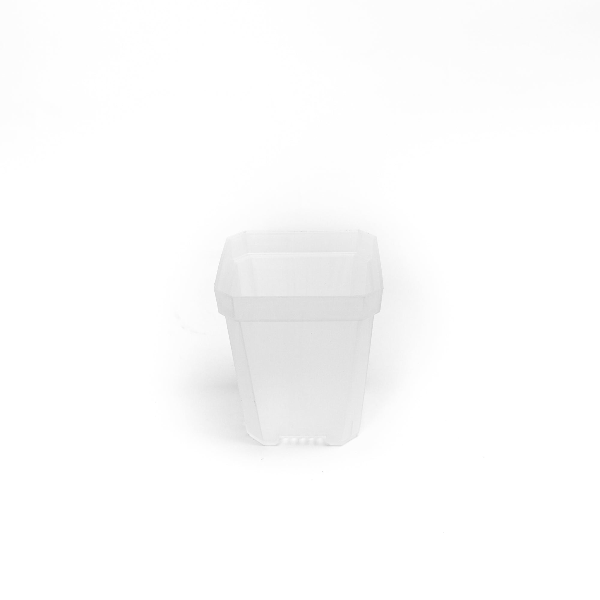 Frosted Square Plastic Pot - S
